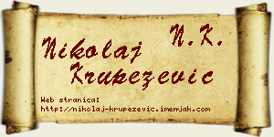 Nikolaj Krupežević vizit kartica